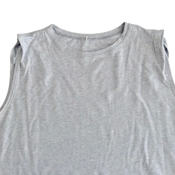 Lululemon Brunswick Muscle Tank Heathered Berry Mist Purple Plus Size 16 Cotton - Picture 3 of 6